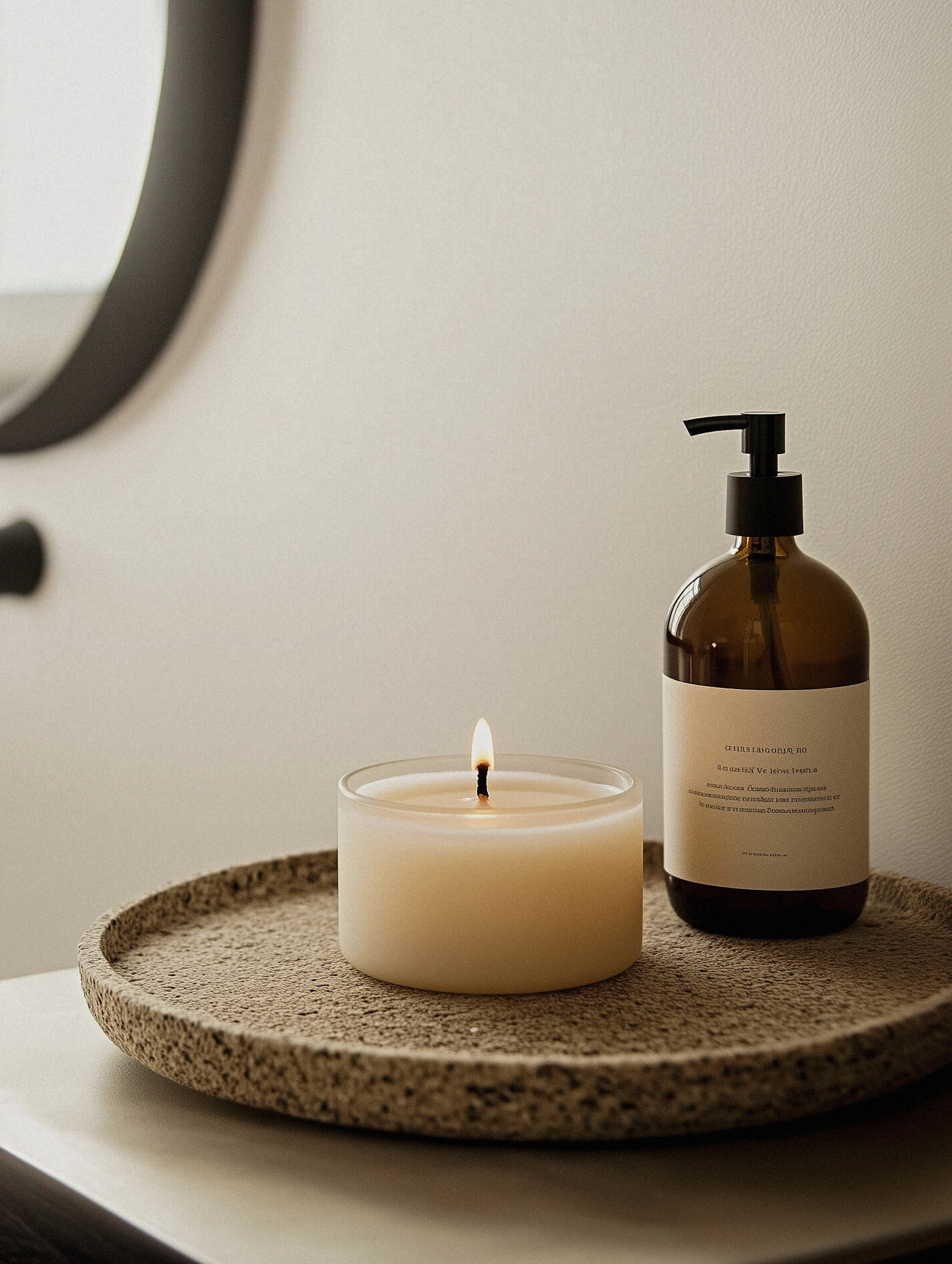 Candle and bottle styling — The White Veld