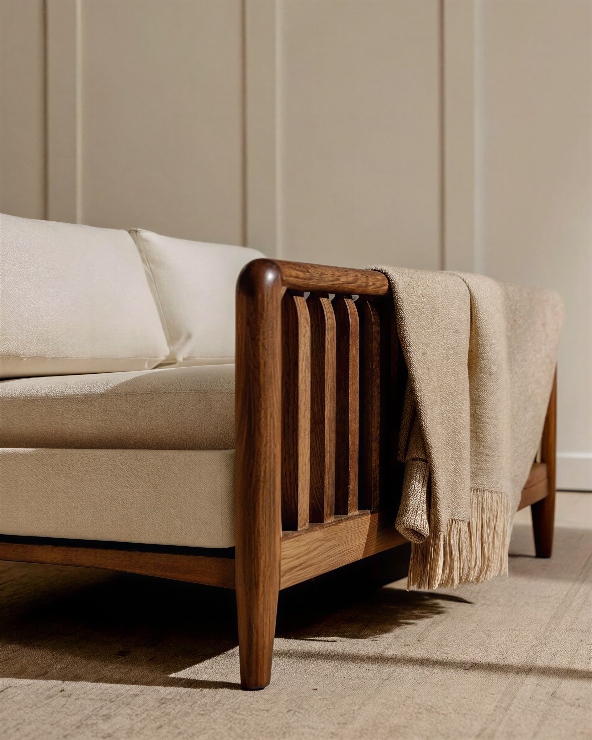 Modern wooden sofa — The White Veld