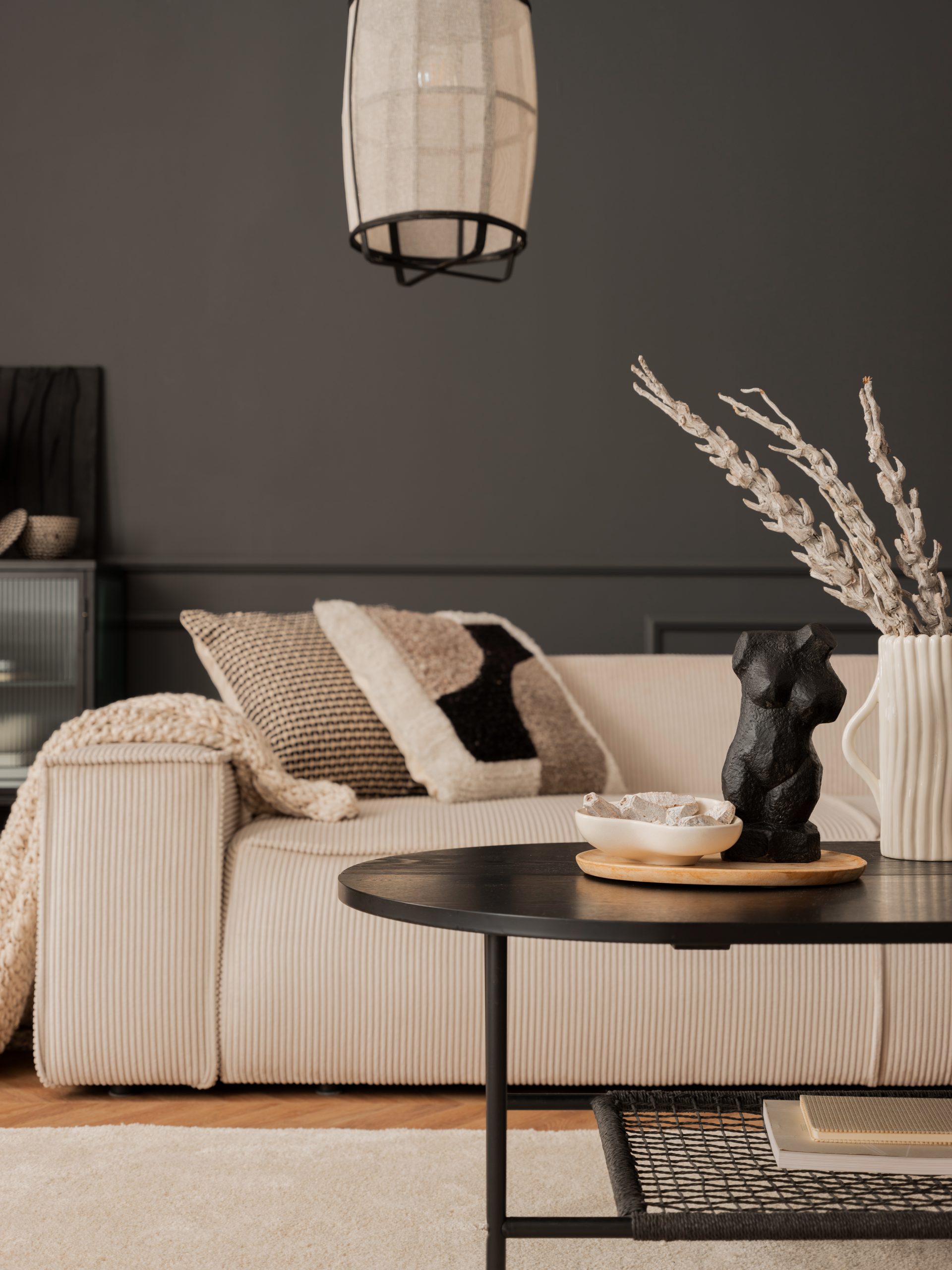 Elegantly staged living room